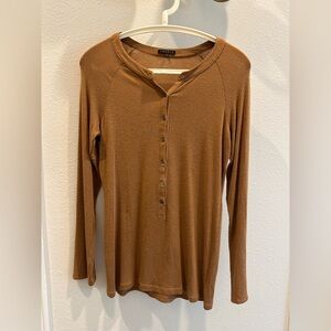 Theory Camel Button Down Shirt